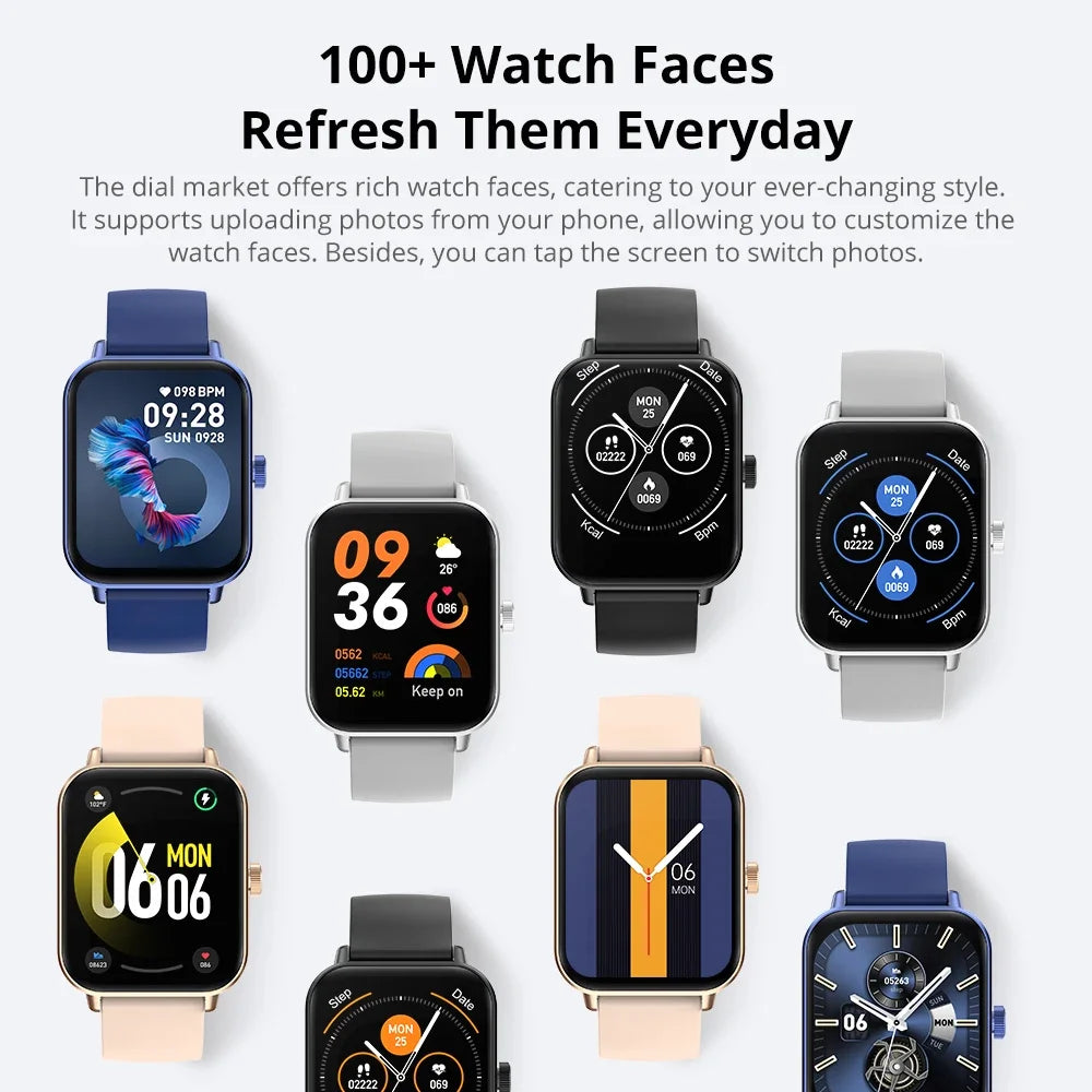 COLMI P81 Voice Calling Smart Watch Ultra 1.9 inch Screen 24H Health Monitor 100+ Sports Modes, Bluetooth Smartwatch Men Wom…