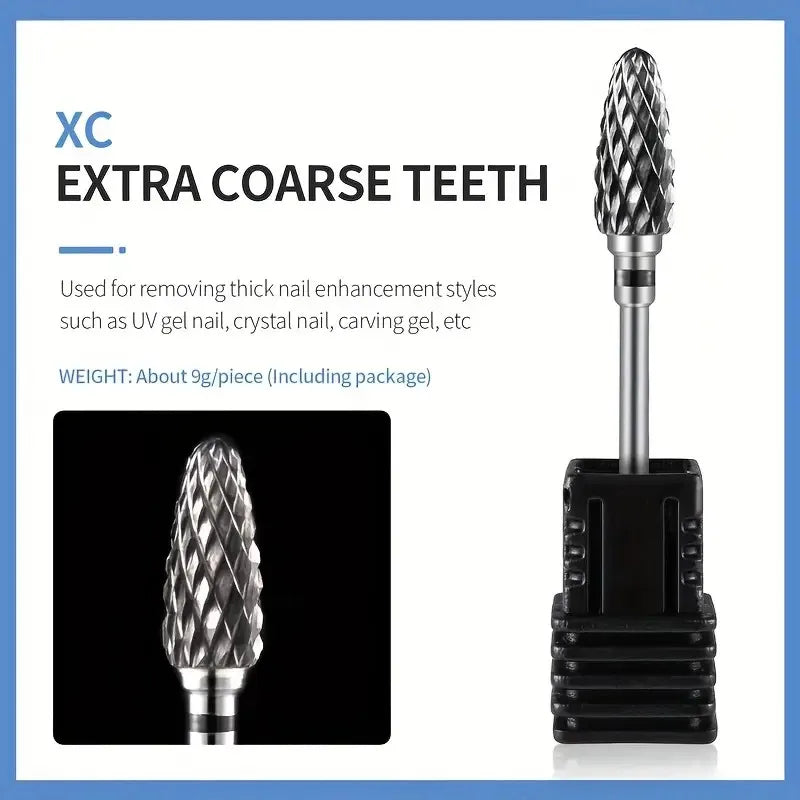 Tungsten Carbid Nail Drill Bits Electric Manicure Drill Accessory Milling Cutters for Nail Gel Polish Remover Nail Tools Efi…