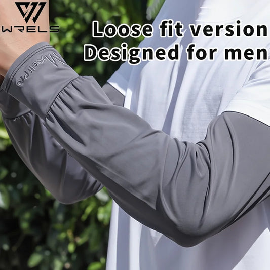 Cooling Arm Sleeves Breathable Sun Protection Ice Slik Sleeves Summer Outdoor Sports Driving Cycling Sleeves Men Loose Arm