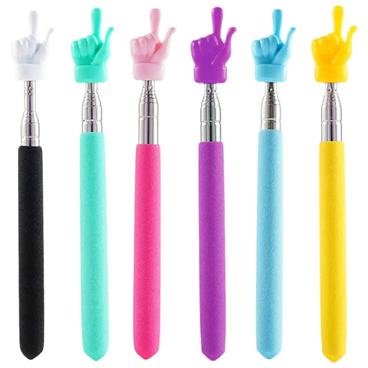 Retractable Teacher Pointer Finger Design StainlessSteel Telescopic School Teaching Pointer Stick Teacher Supplies for Class…