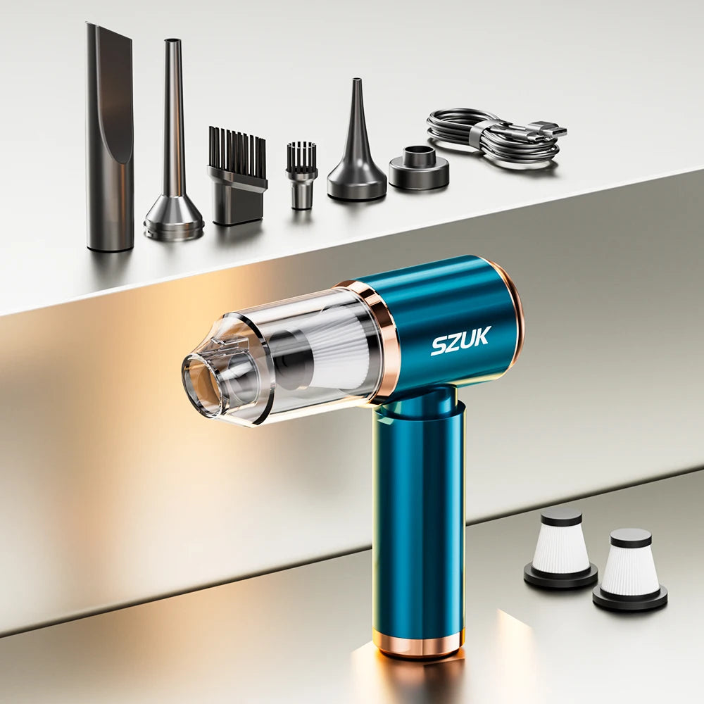 SZUK Portable Car Vacuum Cleaner 165000Pa Powerful Wireless Vacuum Cleaner Strong Suction Handheld Mini Vacuum Cleaner for C…
