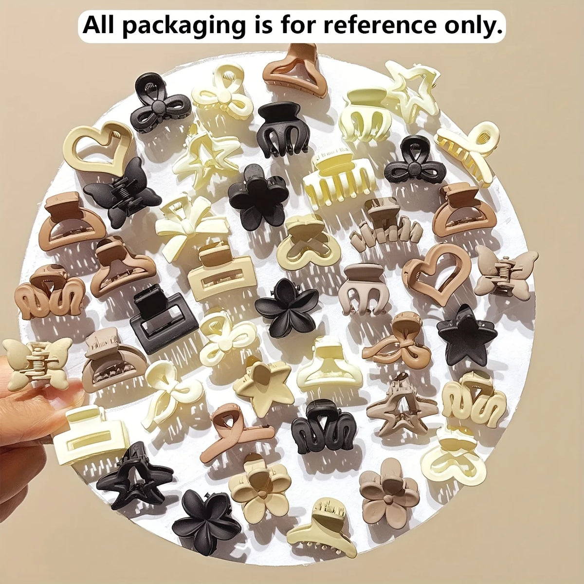5/10/20/30pcs Beige Mixed Pack Small Clips, Cute Girl Accessories - Perfect for Daily Use, Special Occasions, or Travel Gift…