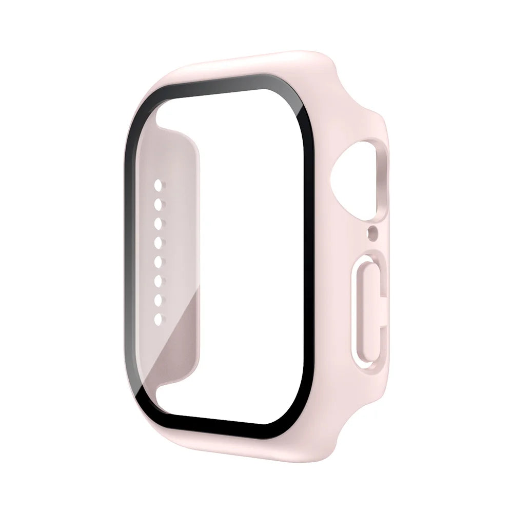 Tempered Glass+Case For Apple Watch 38mm 40mm 41mm 42mm 44mm 45mm 46mm Screen Protector Protective Cover iWatch 10 8 7 9 6 S…