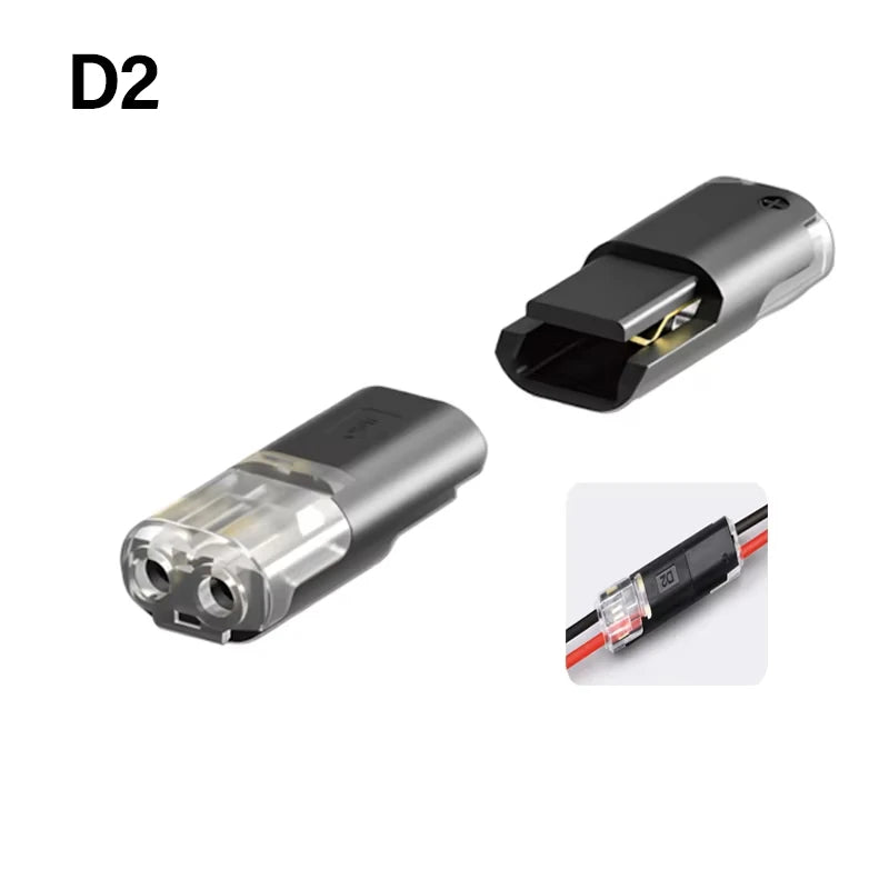 Electric Wire Connector No Strip Quick Dual Line Cable Interconnection Detachable Automotive Terminal Plug Universal Quality…
