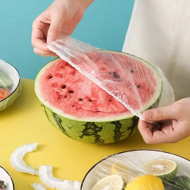 Disposable Food Cover Saran Wrap Bowel Cover Food Grade Fresh-keeping Plastic Bag Kitchen Storage Accessories Elastic Bowl C…
