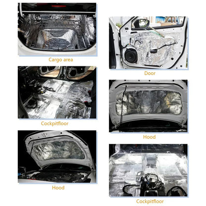 5/10mm Car Soundproof Mat Proofing Deadener Heat Noise Insulation Deadening Mat Hood Closed Cell Foam Accessories Multiple S…