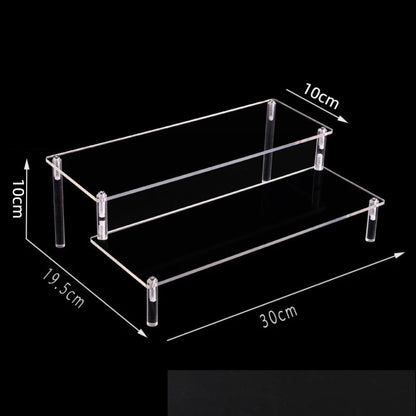 1-5 Tier Acrylic Display Stand Clear Display Riser Rack for Cupcake Perfume Doll Décor Organizer Amiibo Funko POP Figures DC…