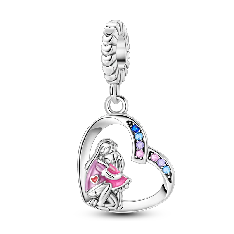 2026 Hot Sale Charms Bead 925 Sterling Silver Pink Butterfly Luminous Firefly Dangle Fit Bangle Bracelet Necklace DIY Jewelr…