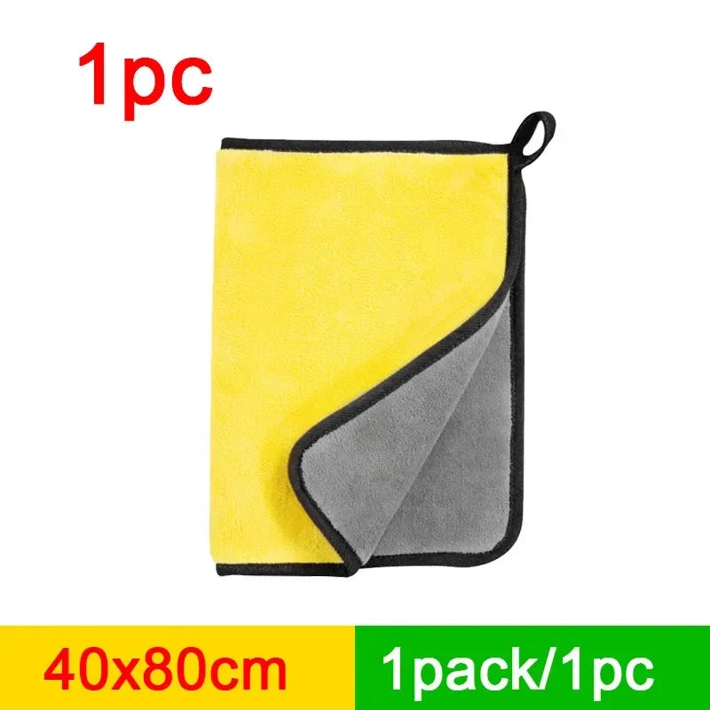 High-end Microfiber Towel Car Wash Towel Detailing Cleaning Cloth Car Wash Drying Towel Car Absorbent Cleaning Products - im…