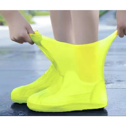 1 Pair Latex Waterproof Shoe Covers Lip-Resistant Rubber Rain Boot Rain Gear Overshoes Accessories for Outdoor Rainy Day - i…