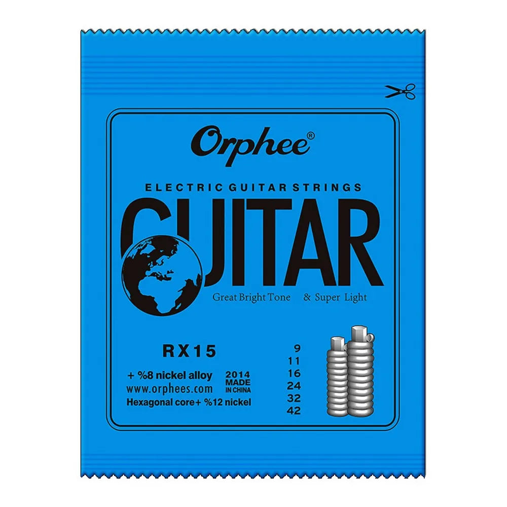 Orphee Electric Guitar Strings Set RX Series Hexagonal Carbon Steel 6 String for Electric Guitar Accessories Practice Use -…
