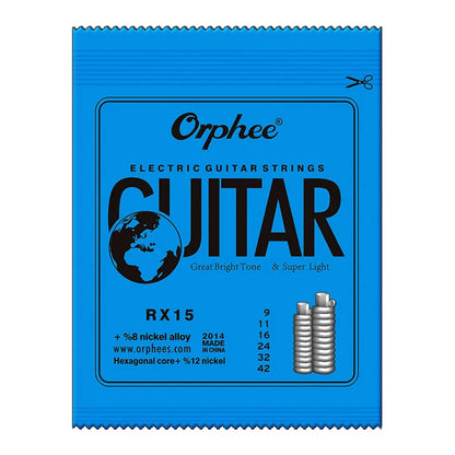 Orphee Electric Guitar Strings Set RX Series Hexagonal Carbon Steel 6 String for Electric Guitar Accessories Practice Use -…