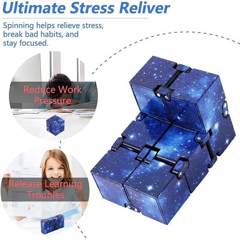 Infinity Cube Flip Adhd Toys Anxiety Toy Fingertips for Game Puzzle Antistress Magic Finger Fidget Autism Hand Gifts Childre…