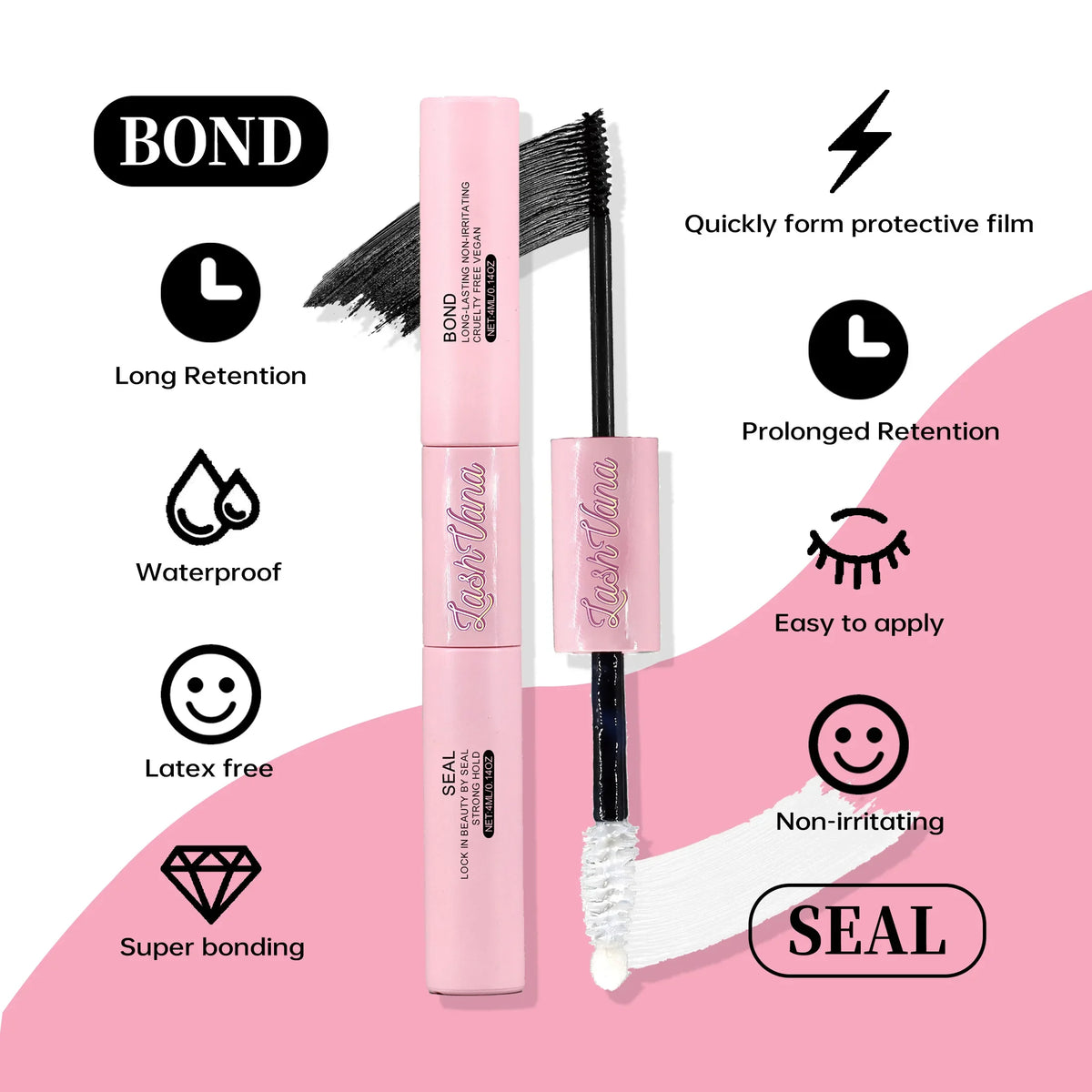 DIY Lashes Extension Kit Eyelashes 200 PCS Clusters Lash Bond and Seal Makeup Tools for Gluing Lashes Gluing Glue Accessorie…