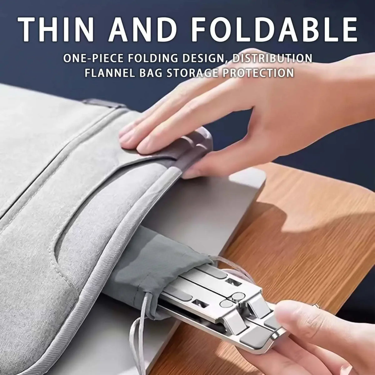 Adjustable Aluminum Laptop Stand - 6-Level Height, Foldable & Portable Design For 8-16” Laptops, Enhanced Ventilation & Heat…