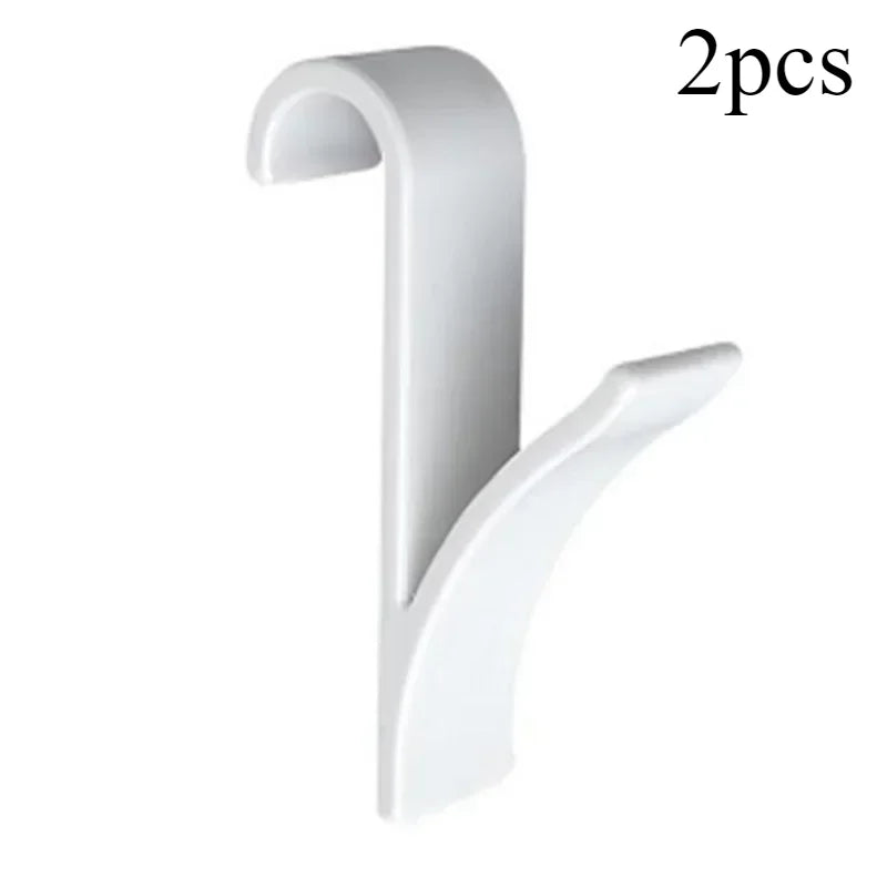 Kitchen Bathroom Hanger Clips Storage Racks White Clear Hanger Heated Towel Radiator Rail Clothes Scarf Hanger Hooks Holder…