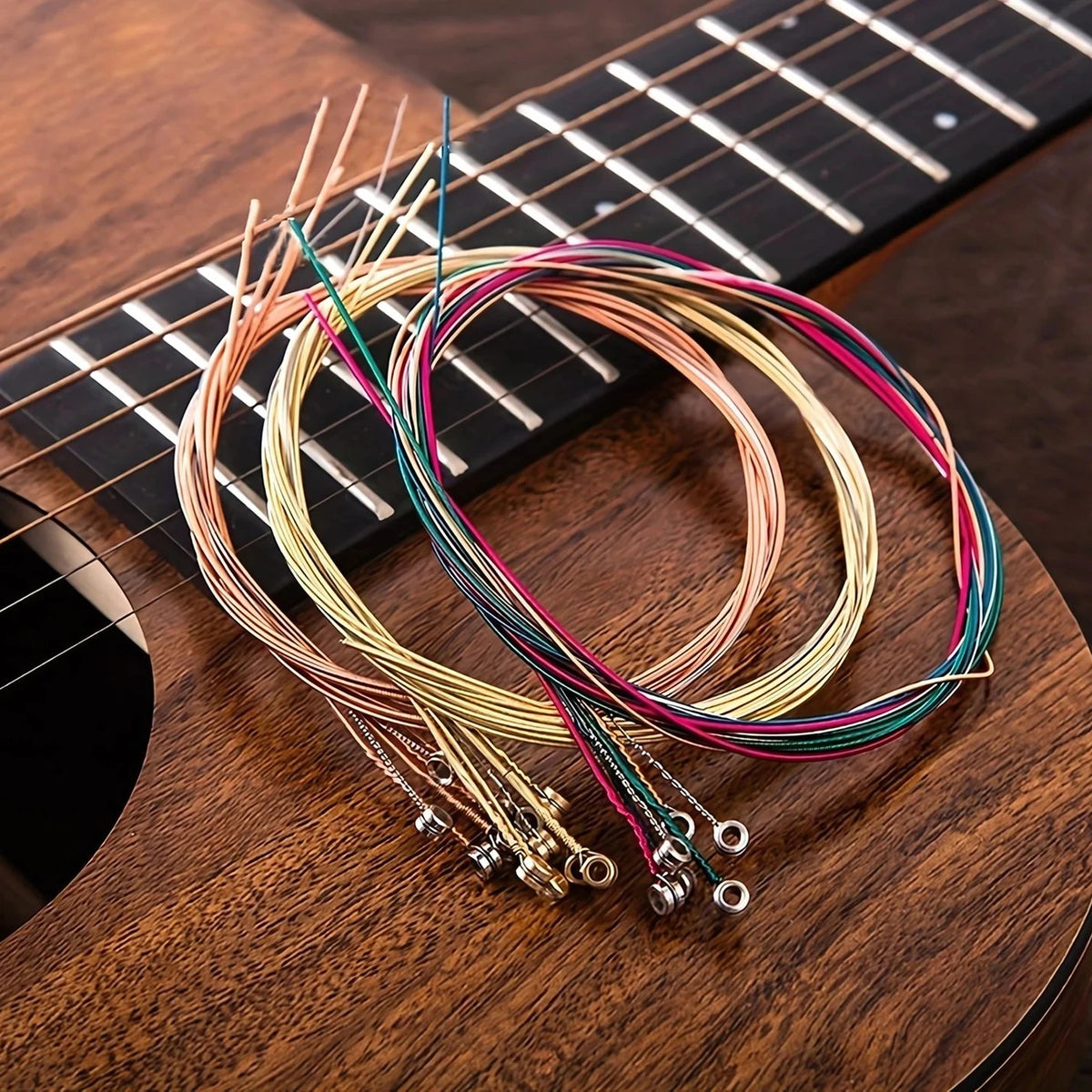 6Pcs/Set High-Quality Acoustic Guitar Strings - Replacement Guitar Strings, Premium Guitar Accessories