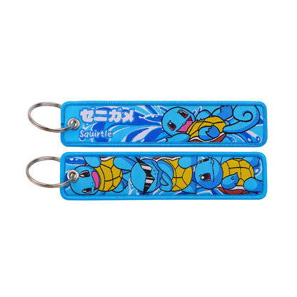 Japanese Anime Elf Monsters Keychain for Cars Backpack Key Holders Embroidery Keyrings Key Tag Jet Tag Accessories Gifts 1pc…