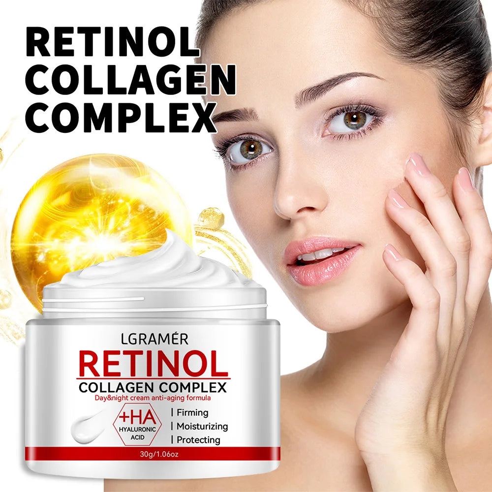 Retinol Lifting Firming Cream Collagen Smooth wrinkles Face Cream For Moisturizer Whitening Brighten Skin Products - image 2