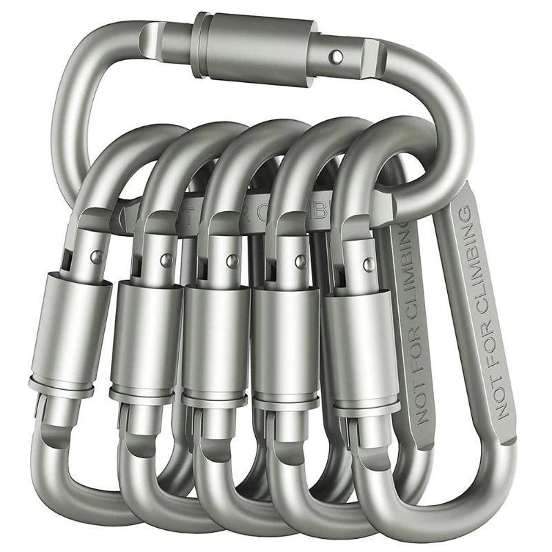 4-6PCS Carabiner Set For Key Camping Survival EDC Outdoor Keychain Clip Alloy Aluminum Tactical Caribiner Hook Karabiners -…