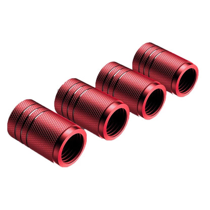 4Pcs Car Tire Valve Stems Cap Knurling Style Tire Valve Cap Aluminum Tire Wheel Stem Air Valve Cap car Universal accessories…