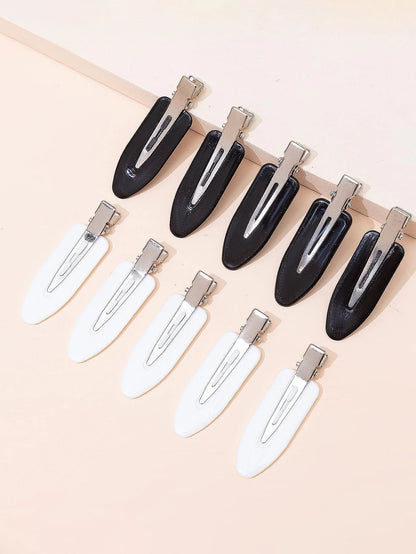 10pcs/set No Bend Seamless Hair Clips Side Bangs Barrette Makeup Washing Face Accessories Women Girls Styling Hairpins - ima…