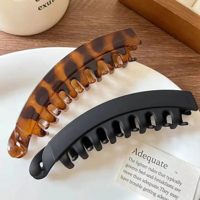 Tortoiseshell Banana Hair Clip Fish Shaped Hairpin For Women Hair Accessories Hairgrips Twist Clamp Ponytail Barrettes Headw…