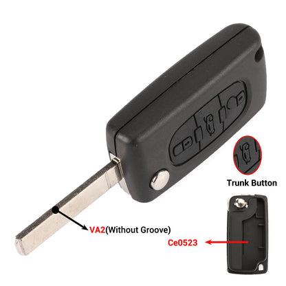 Jingyuqin 2/3 Buttons for Peugeot 207 307 308 407 607 807 For Citroen C2 C3 C4 C5 C6 Auto Remote key Case Va2/Hu83 CE0523 CE…