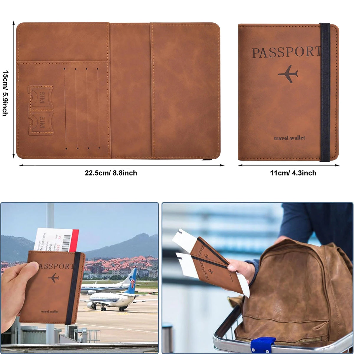 Passport Holder for Travel Essentials Passport Wallet Cover Case for Travel Accessories,Passport Book Holders for Women/Men…