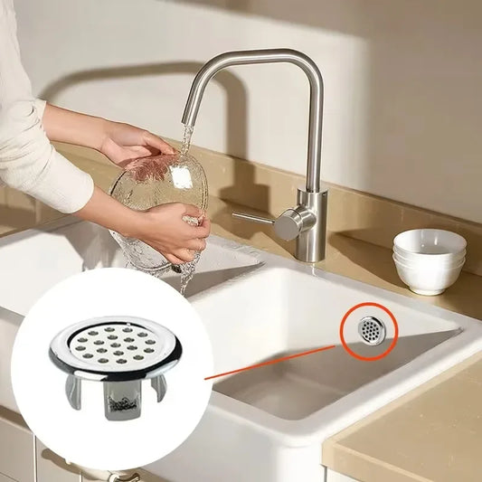Kitchen Bathroom Basin Circular Overflow Drain Cover Decoration Bathtub Sink Hole Overflow Hollow Washbasin Overflow