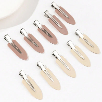 10pcs/set No Bend Seamless Hair Clips Side Bangs Barrette Makeup Washing Face Accessories Women Girls Styling Hairpins - ima…