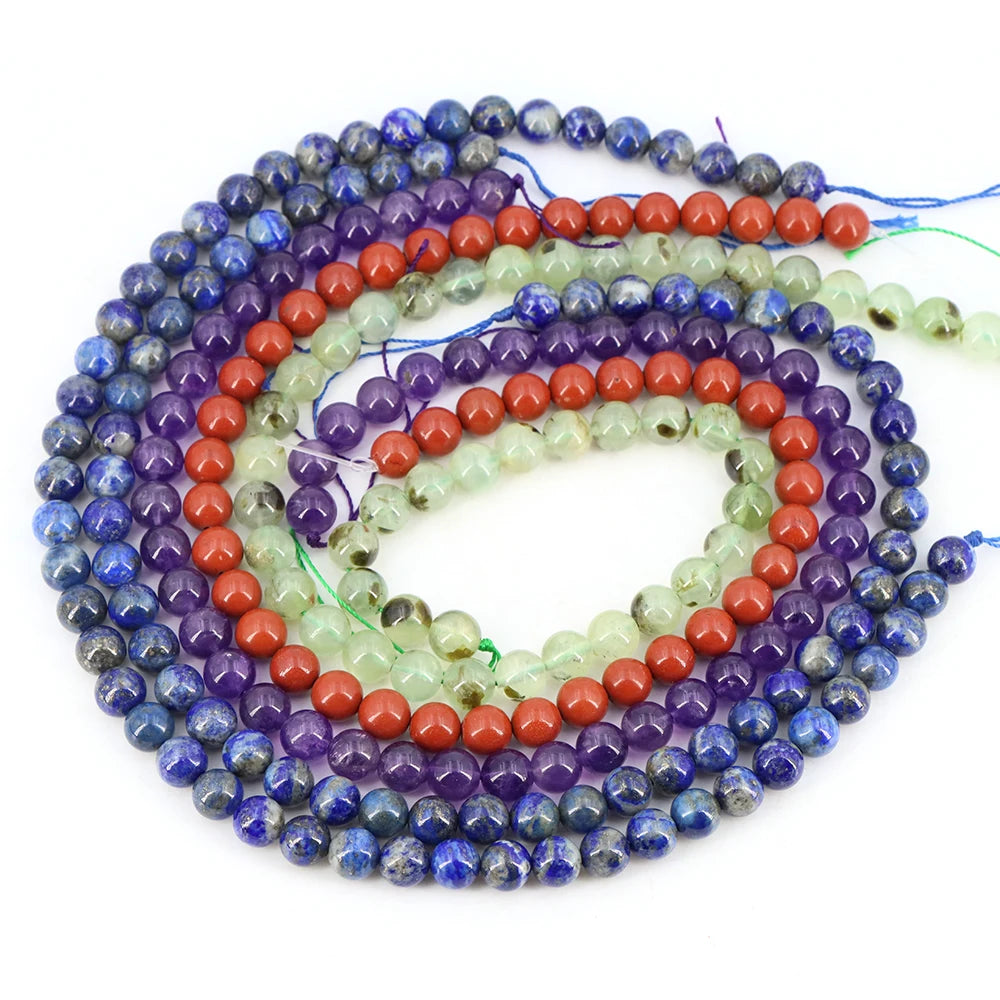 Natural Stone Beads Blue Tiger Eye Crystal Amethyst Rose Quartz Gemstone Bead for Jewelry Making Bracelet Necklace 4/6/8/10M…