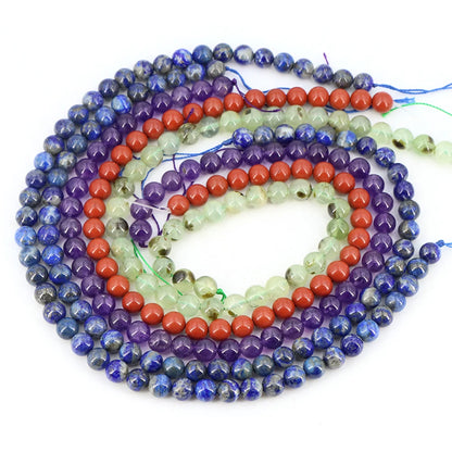 Natural Stone Beads Blue Tiger Eye Crystal Amethyst Rose Quartz Gemstone Bead for Jewelry Making Bracelet Necklace 4/6/8/10M…