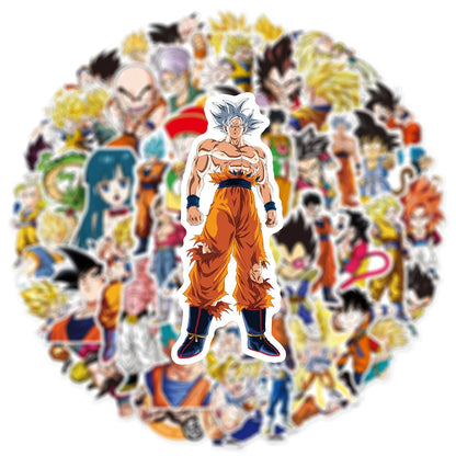 10/30/50pcs Classic Japan Anime Dragon Ball Stickers Kids Decals Toy DIY Laptop Water Bottle Phone Cool Cartoon Son Goku Sti…