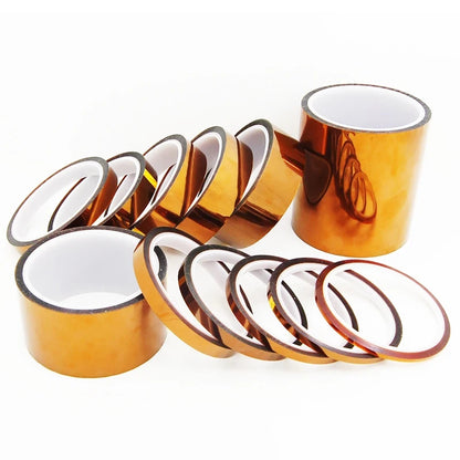 30m Long Gold Finger High Temperature Resistant Tape Polyimide Tape Multi Size Pet Anti Static Lithium Battery Insulation Ta…