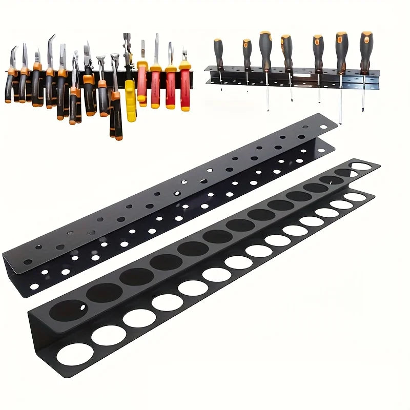 1 Piece Suitable For Garage Wall Mounted Multifunctional Tool Management Metal Screwdriver And Pliers Storage Rack - image 2