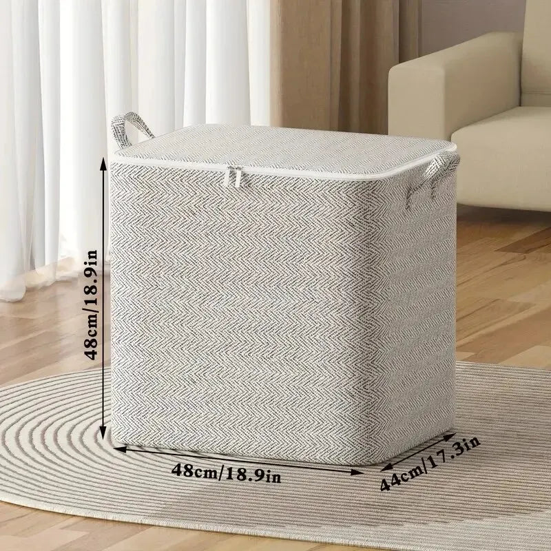 1pc Household Large Capacity Storage Bag Non-woven Material, Closet Wardrobe Organizer Can Be Used For Quilt Clothing, Toys…