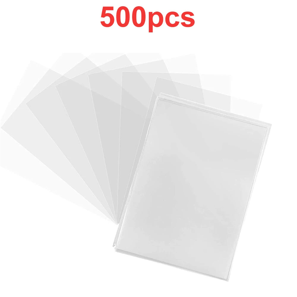 100 Pcs Transparent Playing Card Cover Clear Protector Sleeve Holder For Pokemon Board Game ID Trading Folder Photo Pouch Ki…