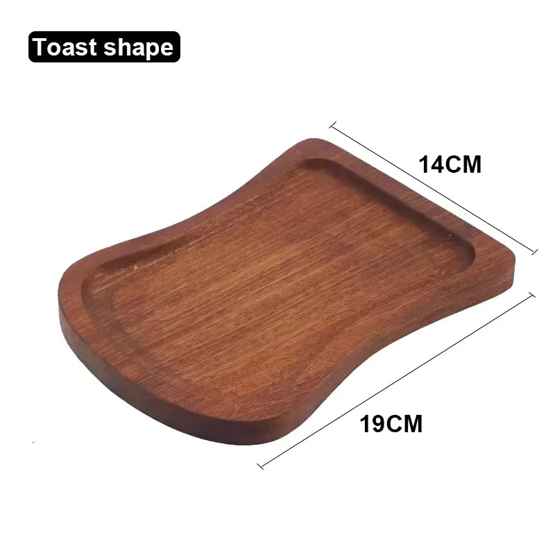 Walnut Wooden Tray Ins Wind Small Wooden Plate Japanese Rectangular Dinner Plate Cake Bread Coffee Tea Solid Wood Plate Tray…