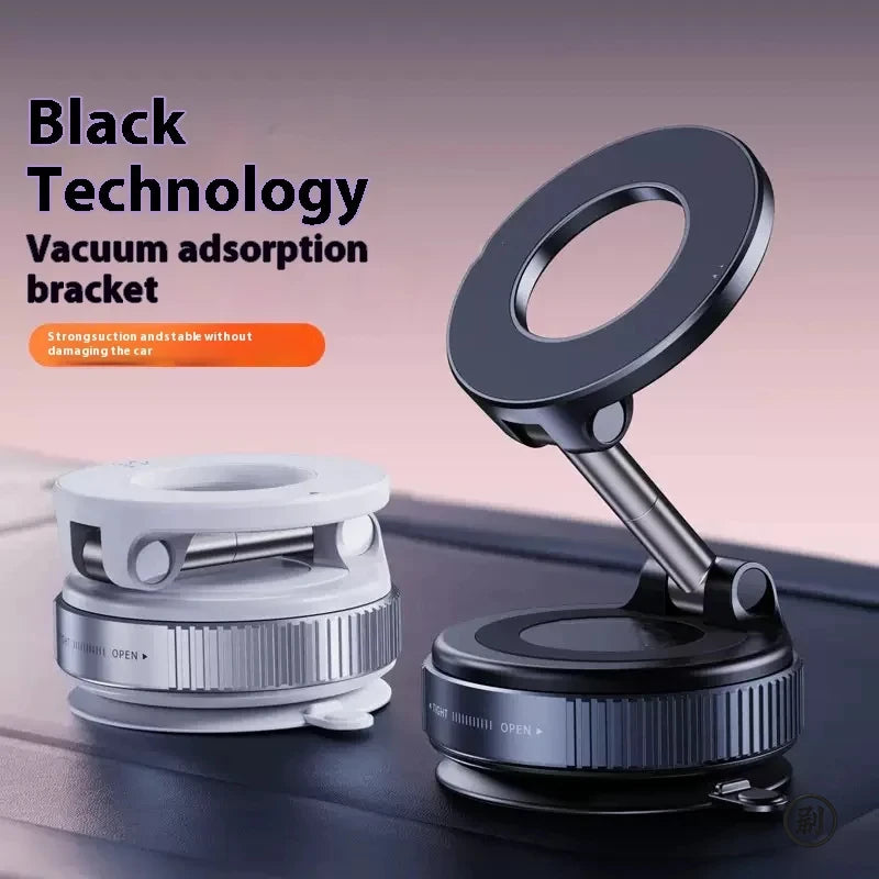 Strong Magnetic Car Phone Holder Foldable Design 360° Adjustable Vacuum Mount for Car/Desk/Bathroom/Universal Use - image 2