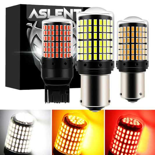 2pcs 1156 BA15S P21W BAU15S PY21W T20 7440 W21W 7443 T25 3157 1157 P21/5W W21/5W LED Bulbs 144smd Led Lamp Turn Signal Light