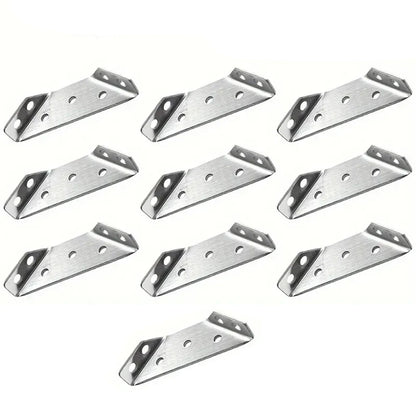 10/20/40/50pcs Thickened Stainless Steel Angle Code 90 Degrees Right Angle Fixed Bracket Furniture Connectors - image 6