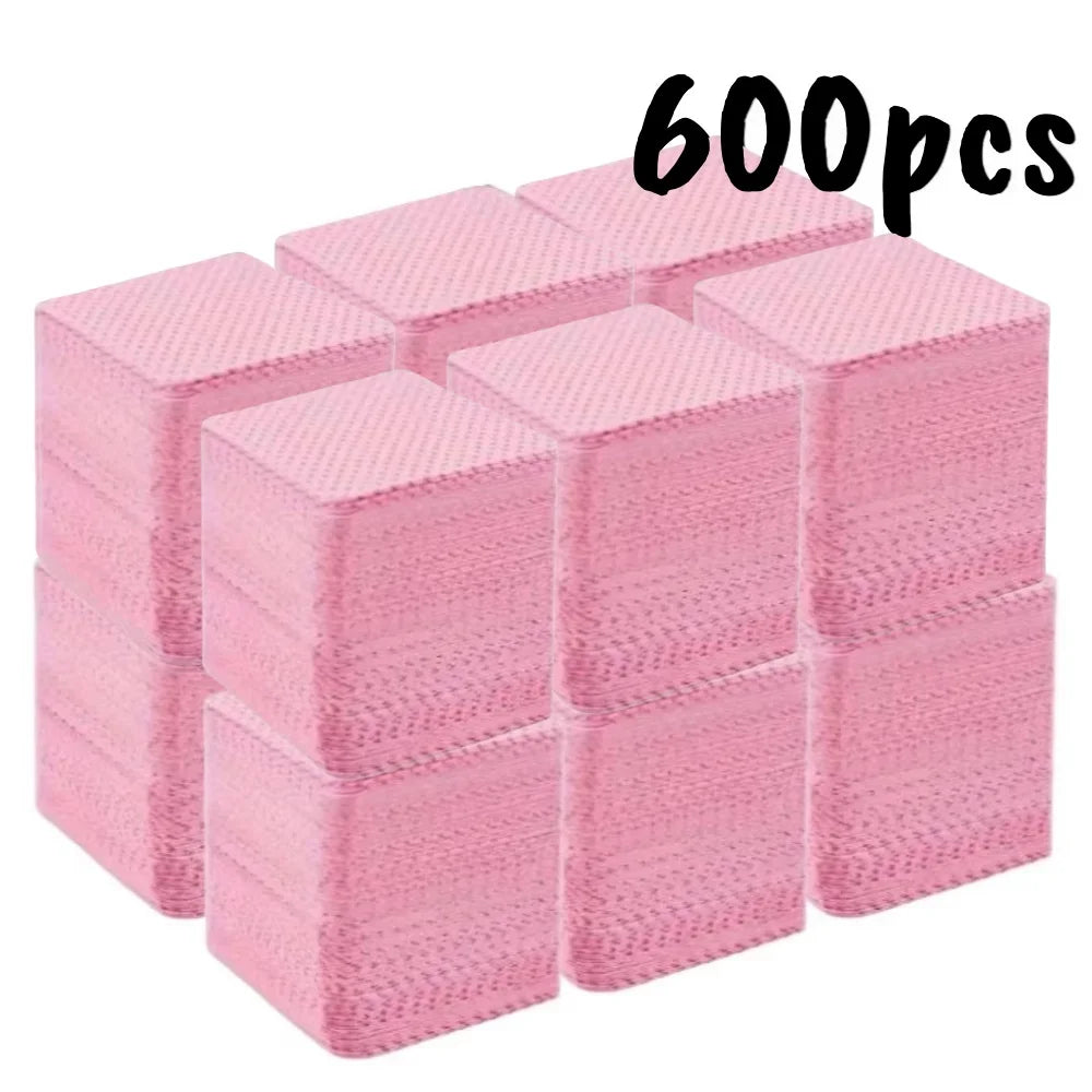20/600pcs Lint-Free Nail Wipes Gel Cleansing Tissues Aluminum-Free Nail Polish Remover Pads for NaiArt Beauty Cleaning Care…