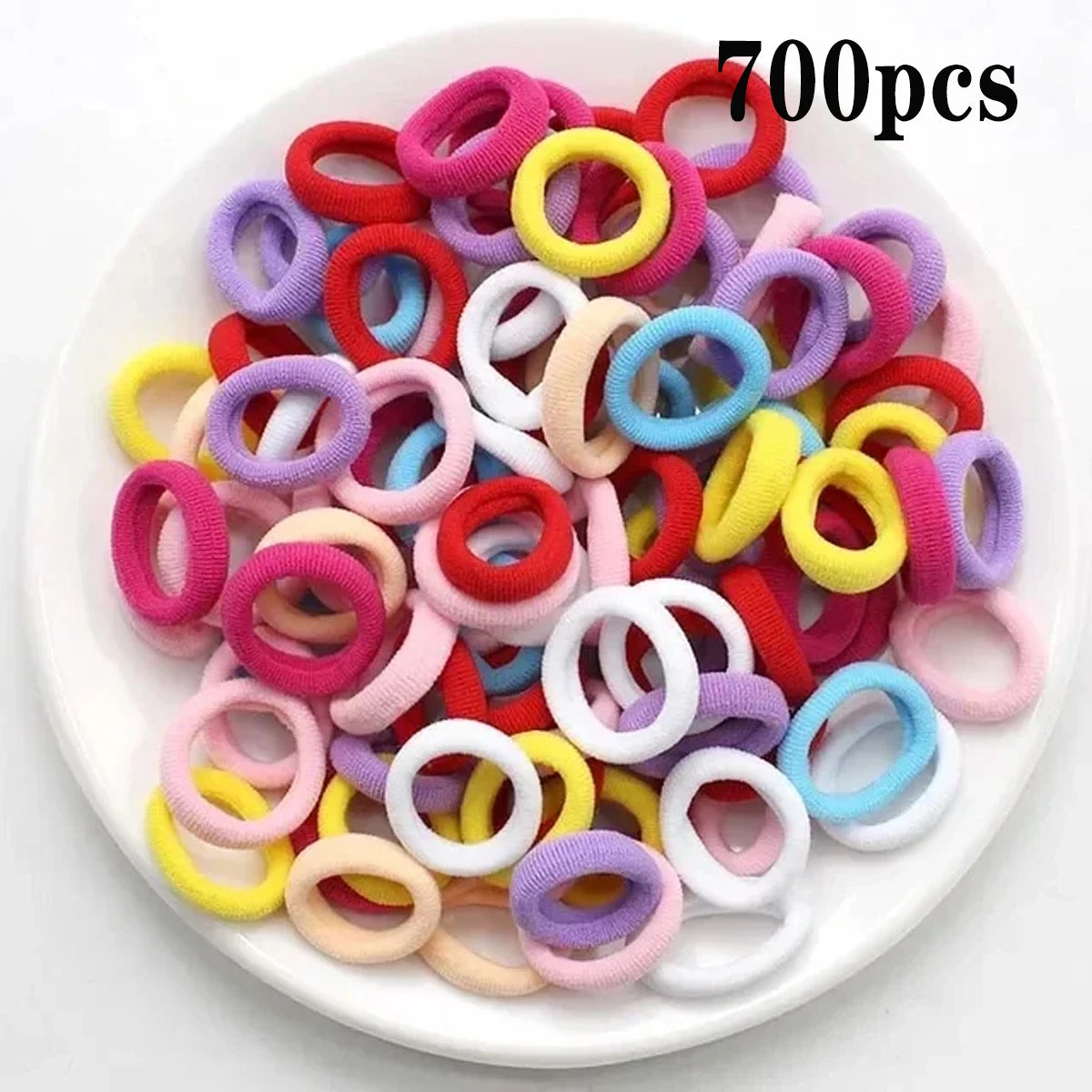200-1000pcs Women Girls Colorful Nylon Elastic Hair Bands Ponytail Hold Small Hair Tie Rubber Bands Scrunchie Hair Accessori…