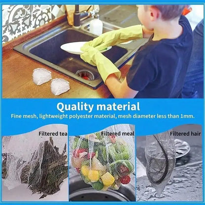 50-200Pcs Disposable Kitchen Sink Filter Sewer Drain Anti-blocking Garbage Bag Pool Leak Mesh Bag Mesh Strainer Sink Garbage…