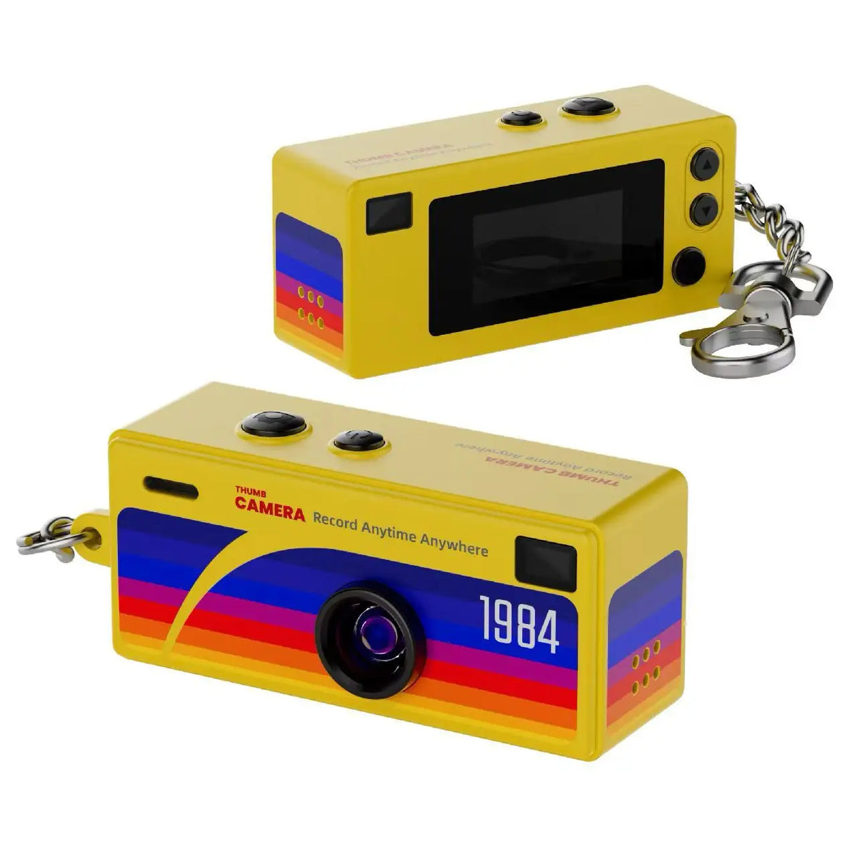 Magecam Digital Camera 0.96 Inch Keychain Camera Retro Support Memory Card 1080P Very Small Camcorder Video Recorder with Fl…