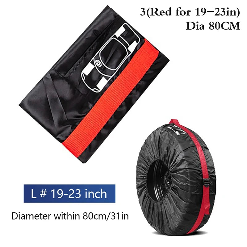 Tire Storage Bags Dustproof Waterproof S/L Universal Car Spare Cover Case Polyester Vehicle Wheel Protector Portable Wheel B…