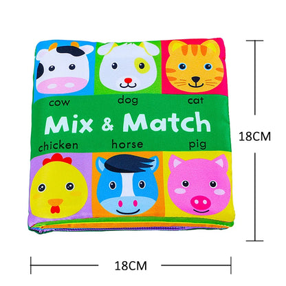 Soft Baby Books 3D Touch Feel High Contrast Cloth Book Sensory Early Learning Stroller Toys for Infant Toddler Gifts 0-12 Mo…
