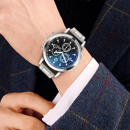 1/2PCS Men Business Watches Fashion Men's Steel Band Quartz Watch with Bracelet（Box not Included） - image 4