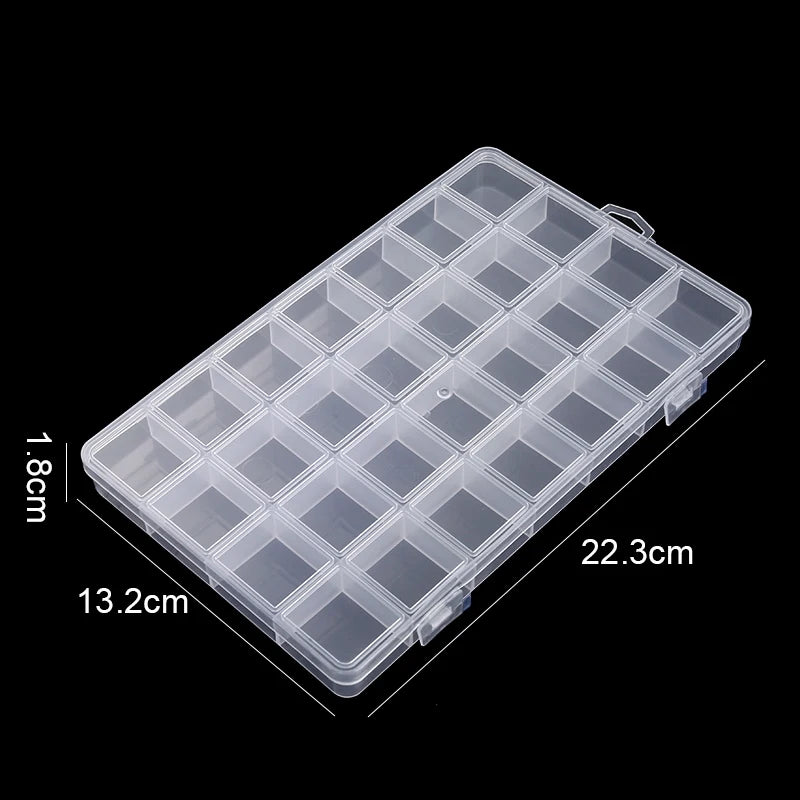 Transparent Storage Container Jewelry Box Clear Plastic Organizer Box Empty Earring Storage Organizer Display Case for Beads…